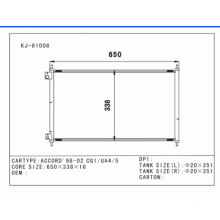 Condensador de aluminio automático para Accord&#39;98-02 Cg1 / Ua4 / 5